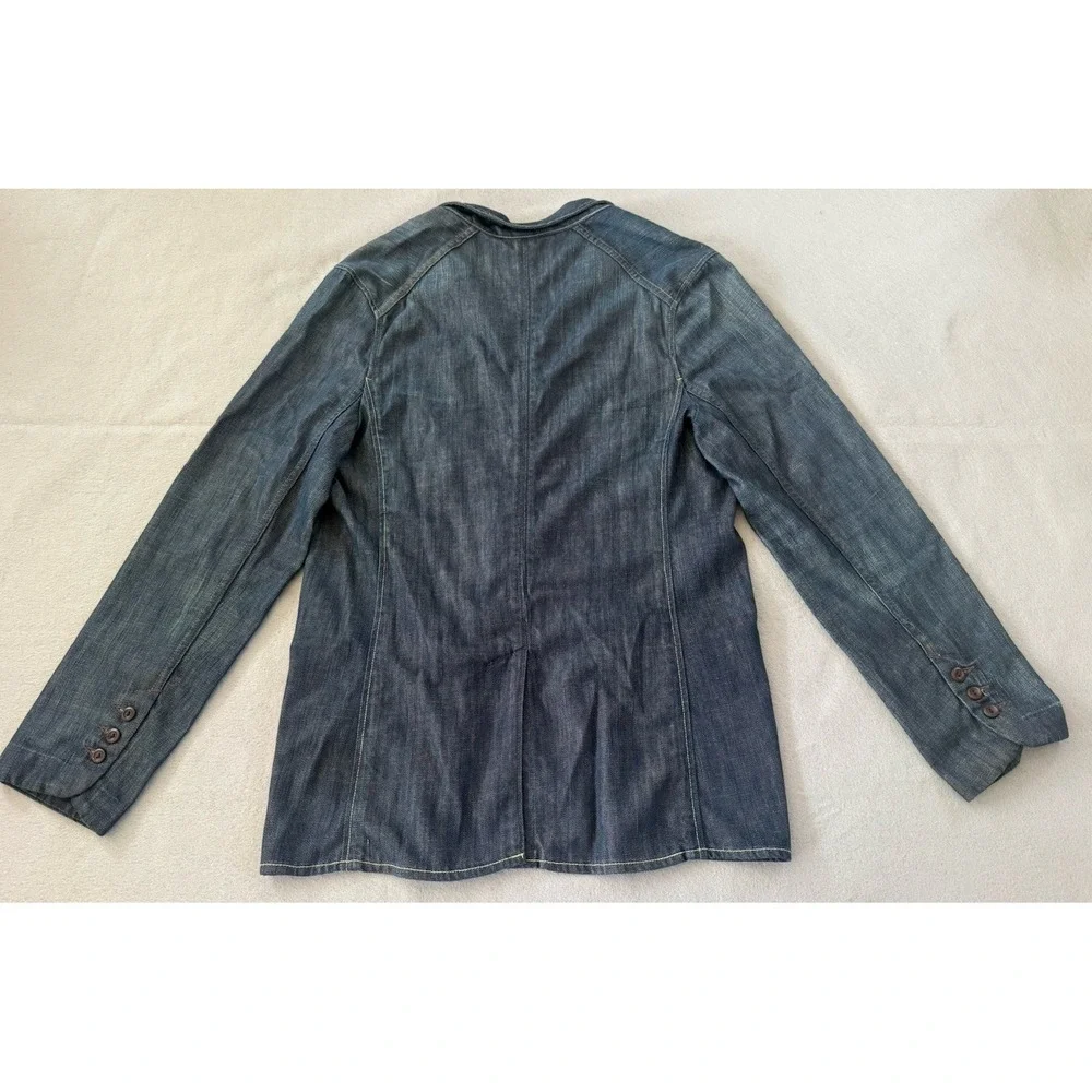 VTG Levi's Capital E Denim Unstructured Blazer Sport Coat Workwear Jacket L Y2K